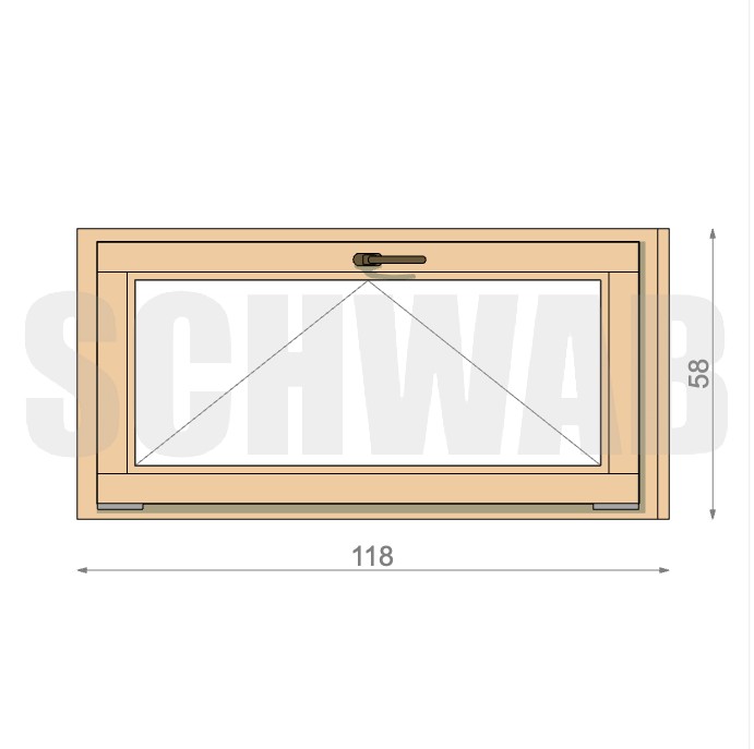 120x60 cm buk fa ablak