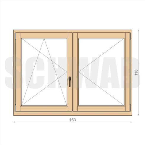 165x120 cm k tsz rny fa ablak balos ajt ablak rakt r