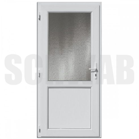 Félig üveges szárnyosztott műanyag belső ajtó 75x210 cm - KIFUTÓ